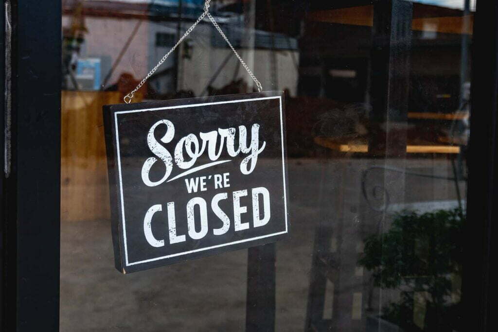 a closed business