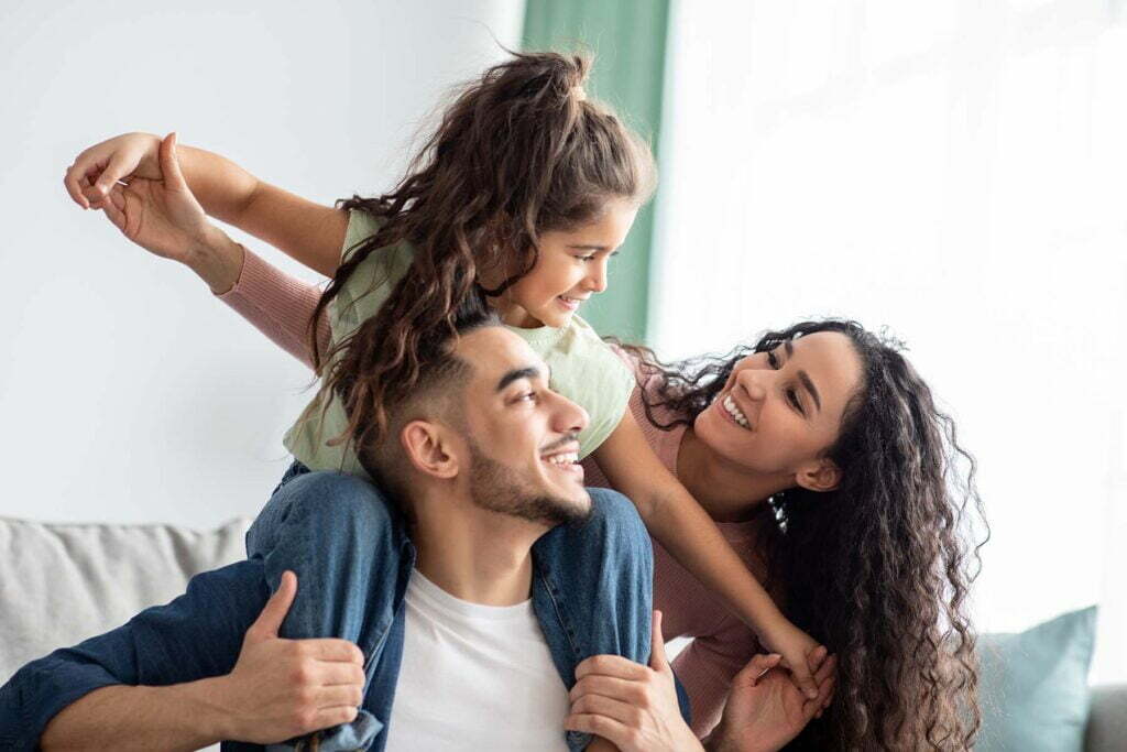 happy thankful family