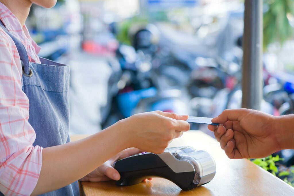 a person trying to spend less at a store