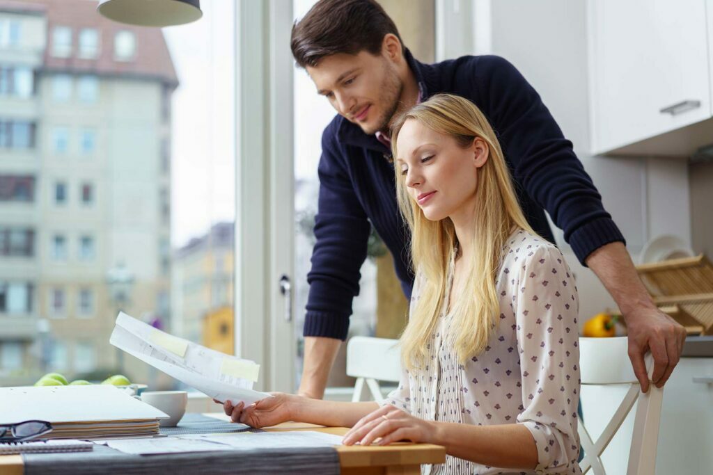 two people going over retirement plan