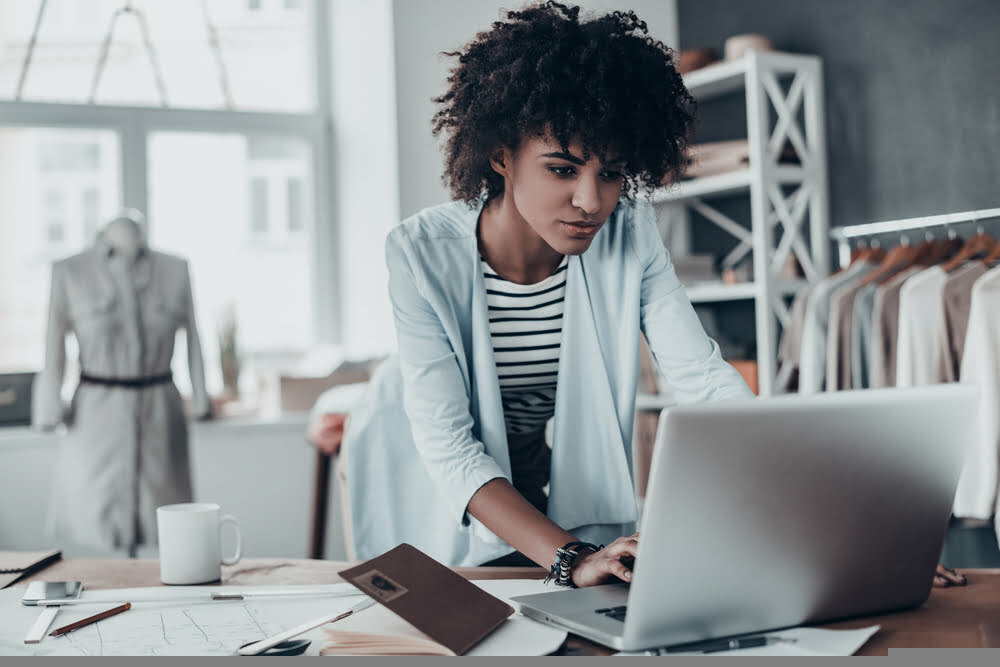 Business Owner on Computer