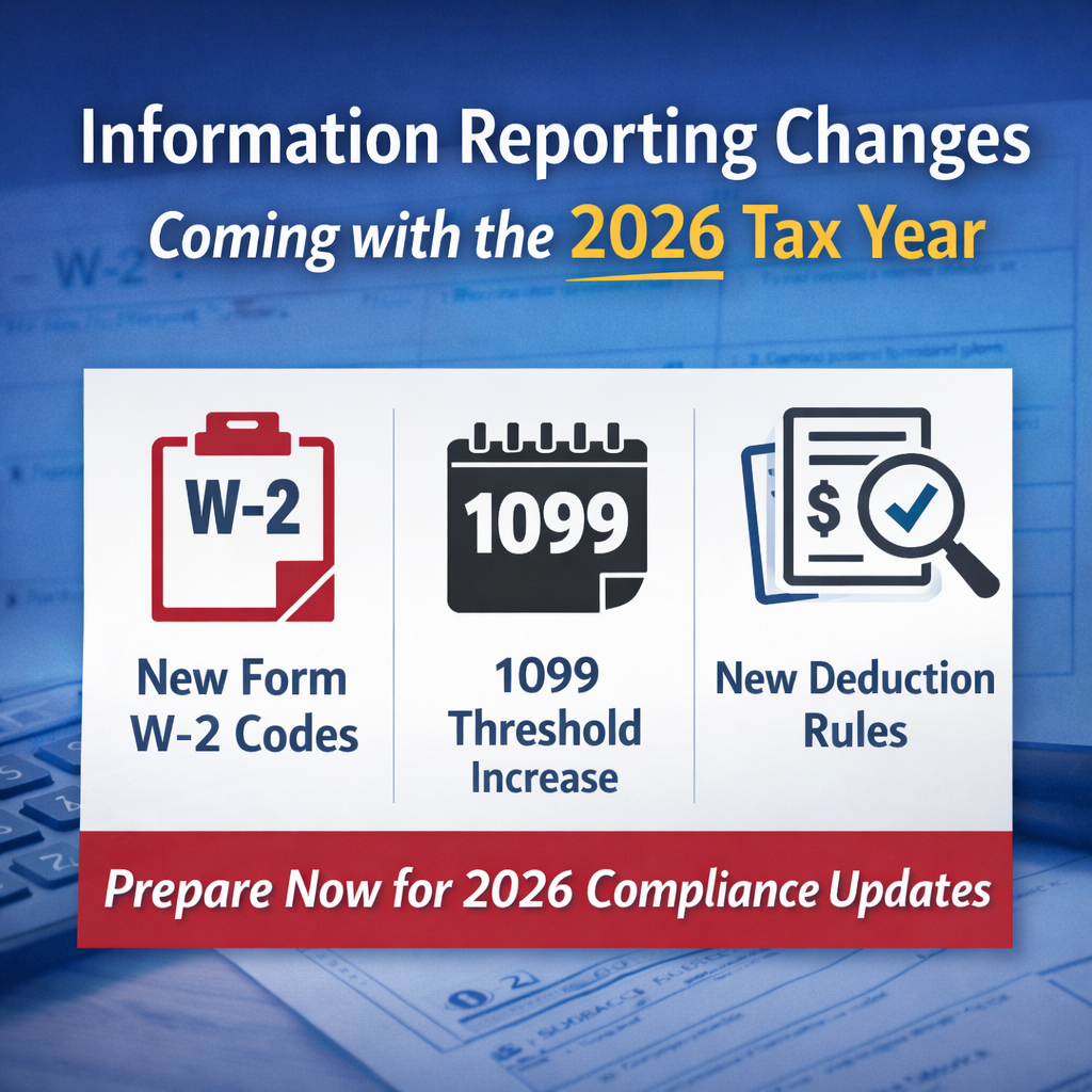significant reporting changes in 2026